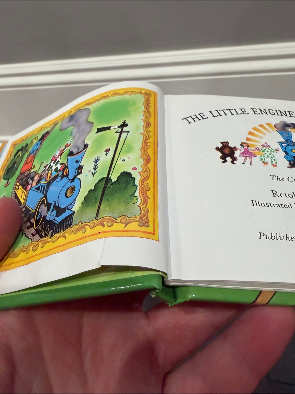 The Little Engine That Could by Watty Piper SMALL Blue Picture Hardcover Book - Picture 4 of 7